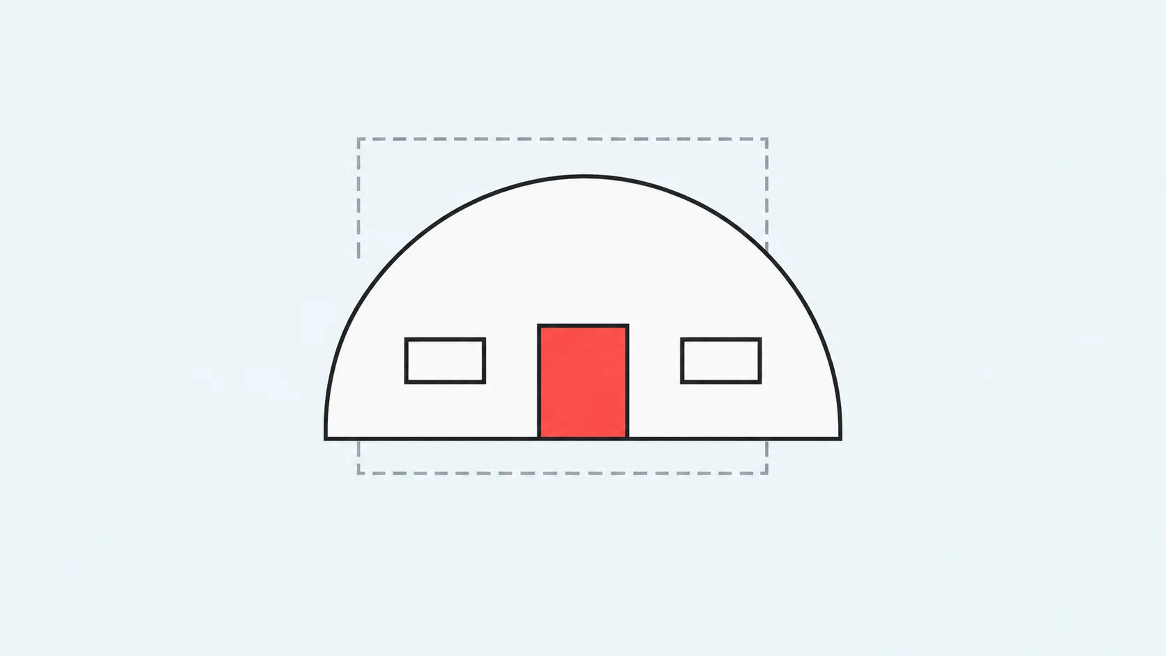 Dome-shaped habitat like the HI-SEAS Mars analog station